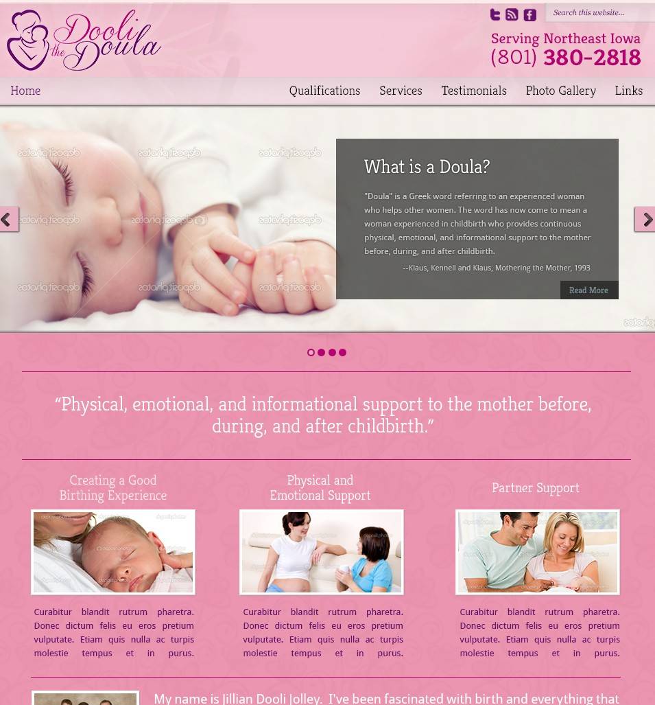 Dooli the Doula – New Website Project in Frisco, TX