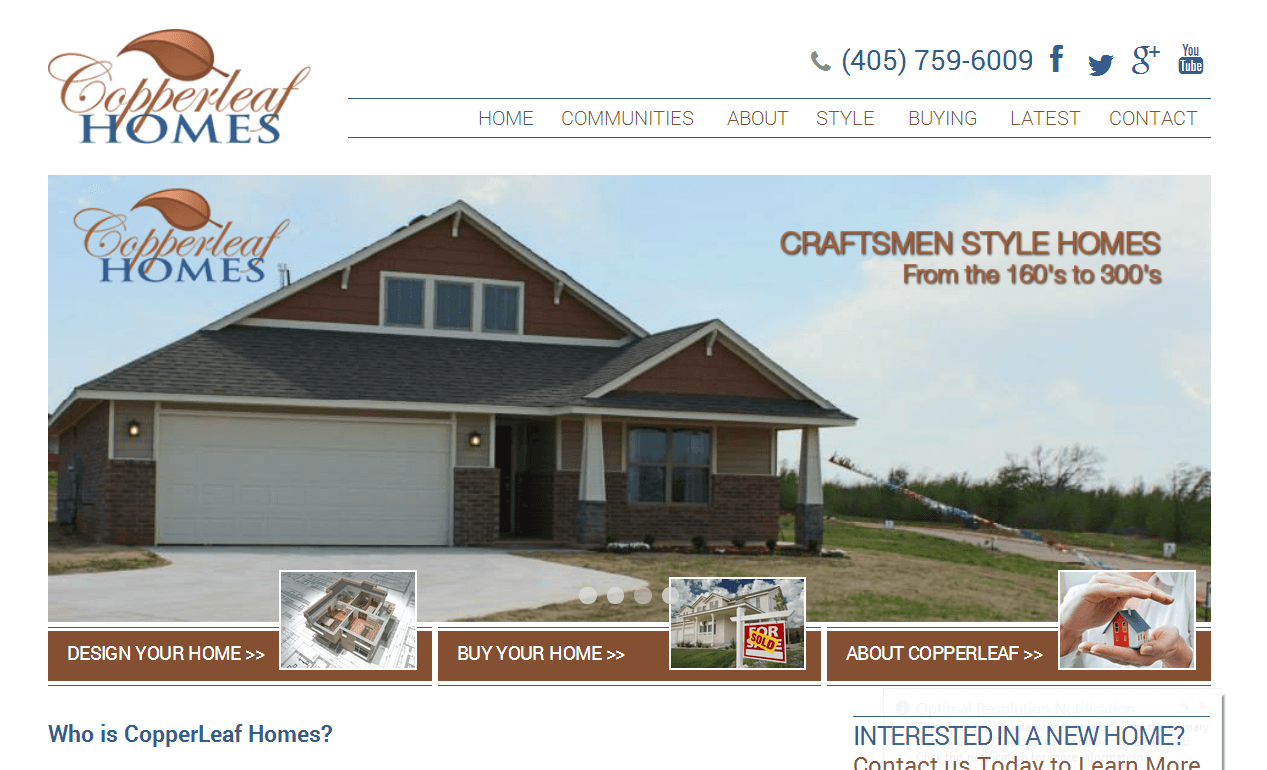 Copperleaf Homes – New Website Project in Frisco, TX