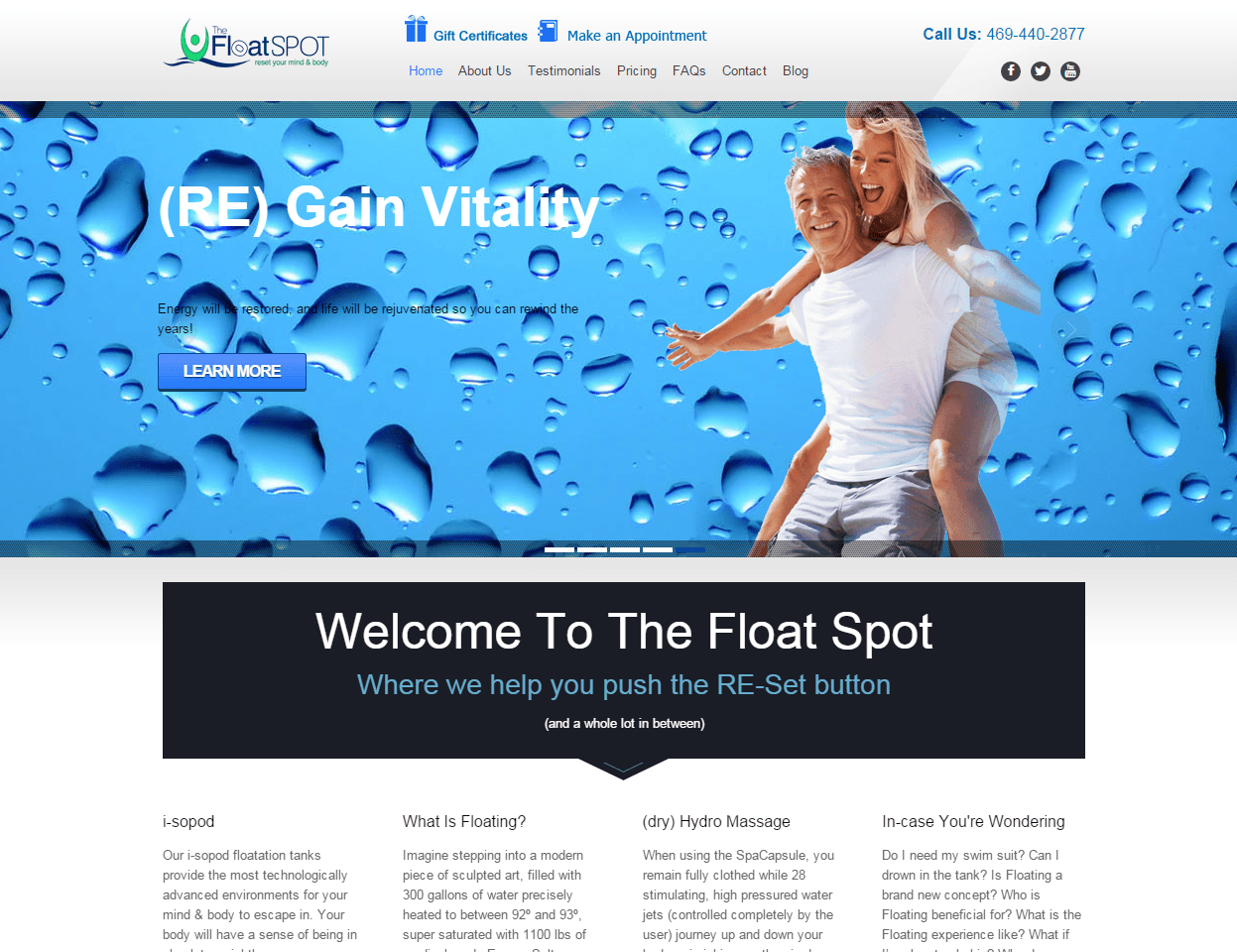 New Website Launch: The Float Spot | Spa