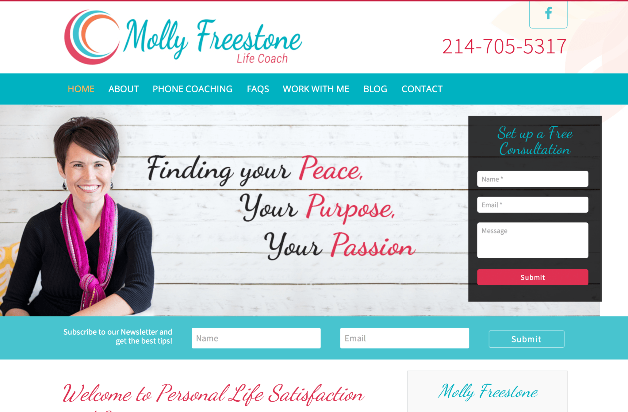 New Website Launched – Molly Freestone | Life Coach
