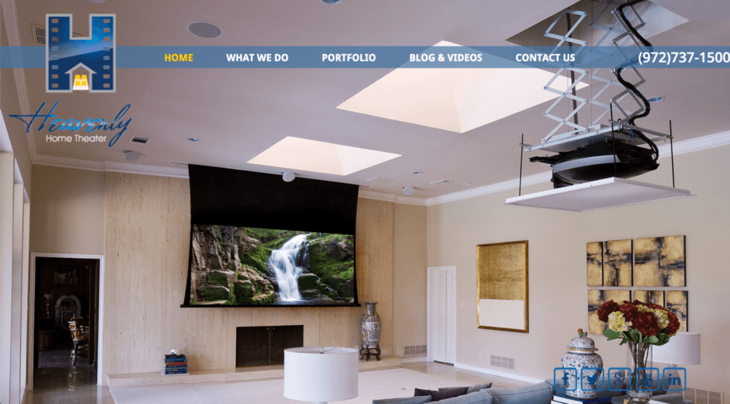 New Website Heavenly Home Theater Osky Blue