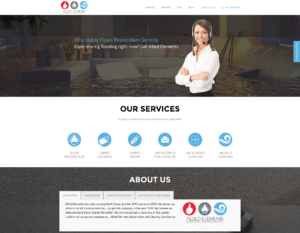 Osky Blue’s web design for the Denton, TX company Allied Elements