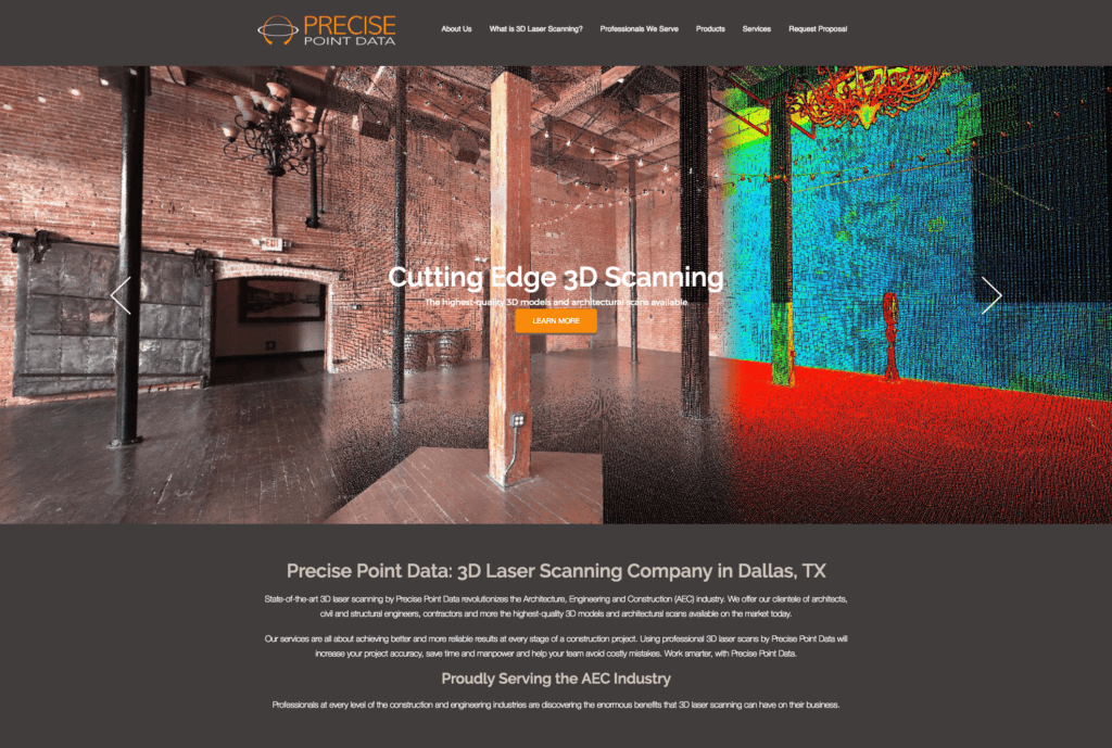 3D Laser Scanning Site Launches with New Website Design & Logo