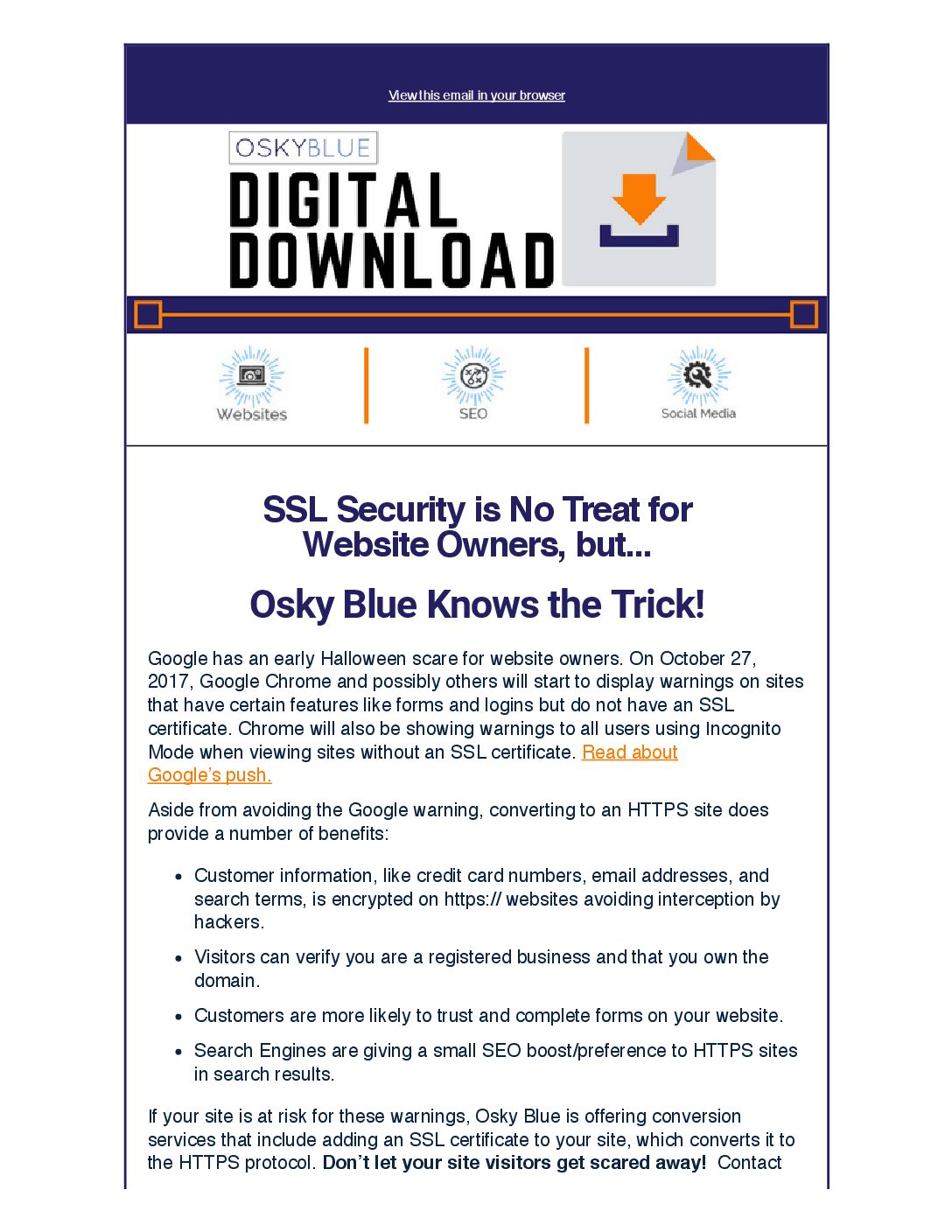 Osky Blue’s Digital Download – Google Pushing HTTPS Security By End of October