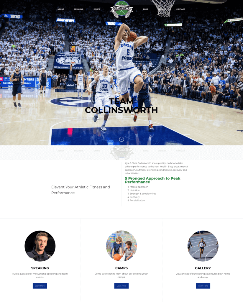 Athletes Work with Web Developer Osky Blue to Highlight Public Speaking Services and Coaching Camps