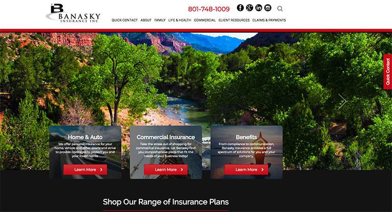 Website Design for Utah-Based Insurance Company