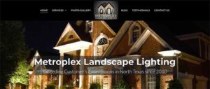 Frisco web design - Metroplex landscape lighting