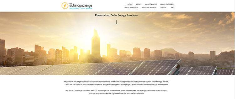 website design for solar energy company