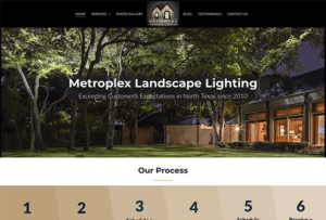 website design - Metroplex landscape lighting