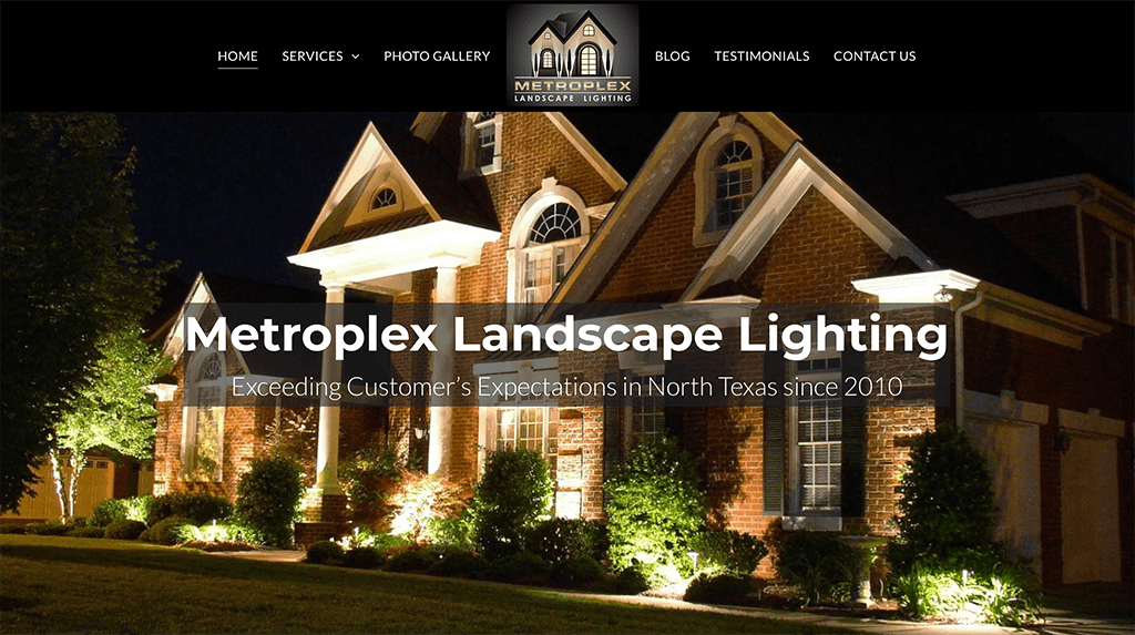 New Website for Outdoor Lighting Company