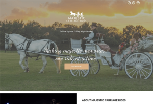 website design - Majestic carriage