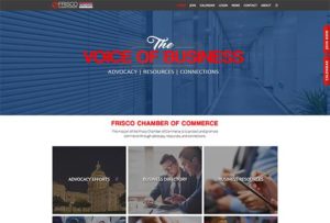 website design - Frisco chamber of commerce