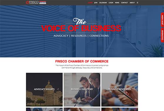 New Website for Frisco Chamber of Commerce