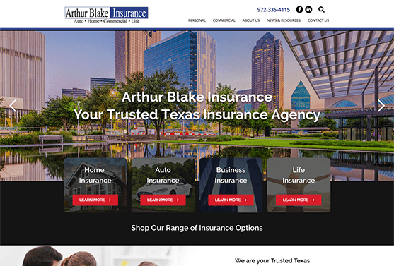 Texas Insurance Agency Boosts Online Presence with Custom Osky Blue Website