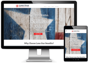 web design - Lone Star benefits