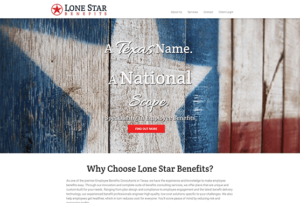 website design frisco - lone star benefits