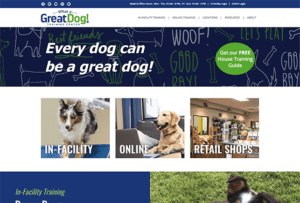 What A Great Dog Website design
