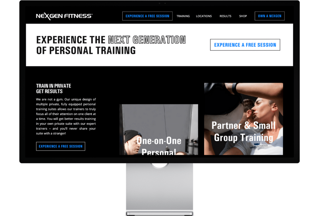 NexGen Fitness debuts sleek, custom-built website