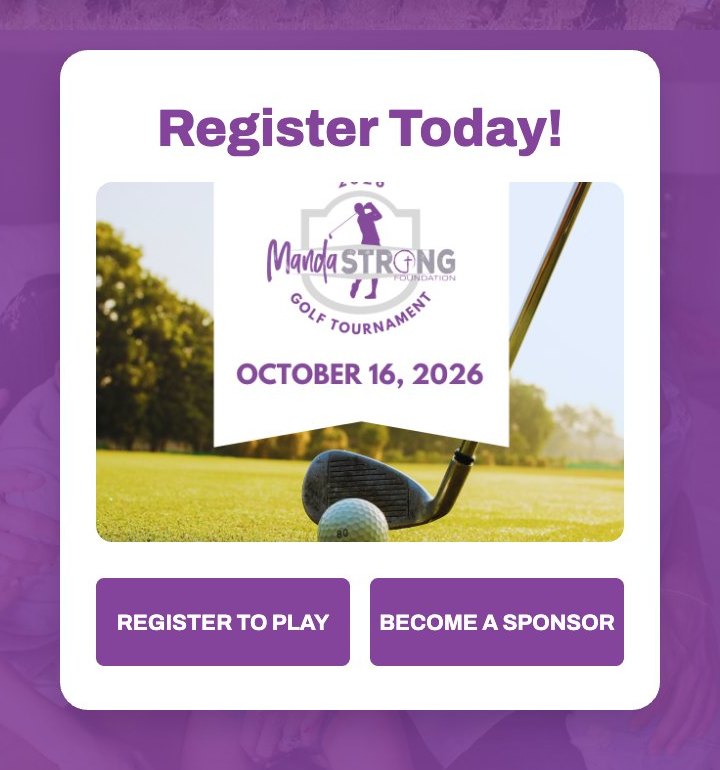 Manda Strong Golf Tournament registration graphic