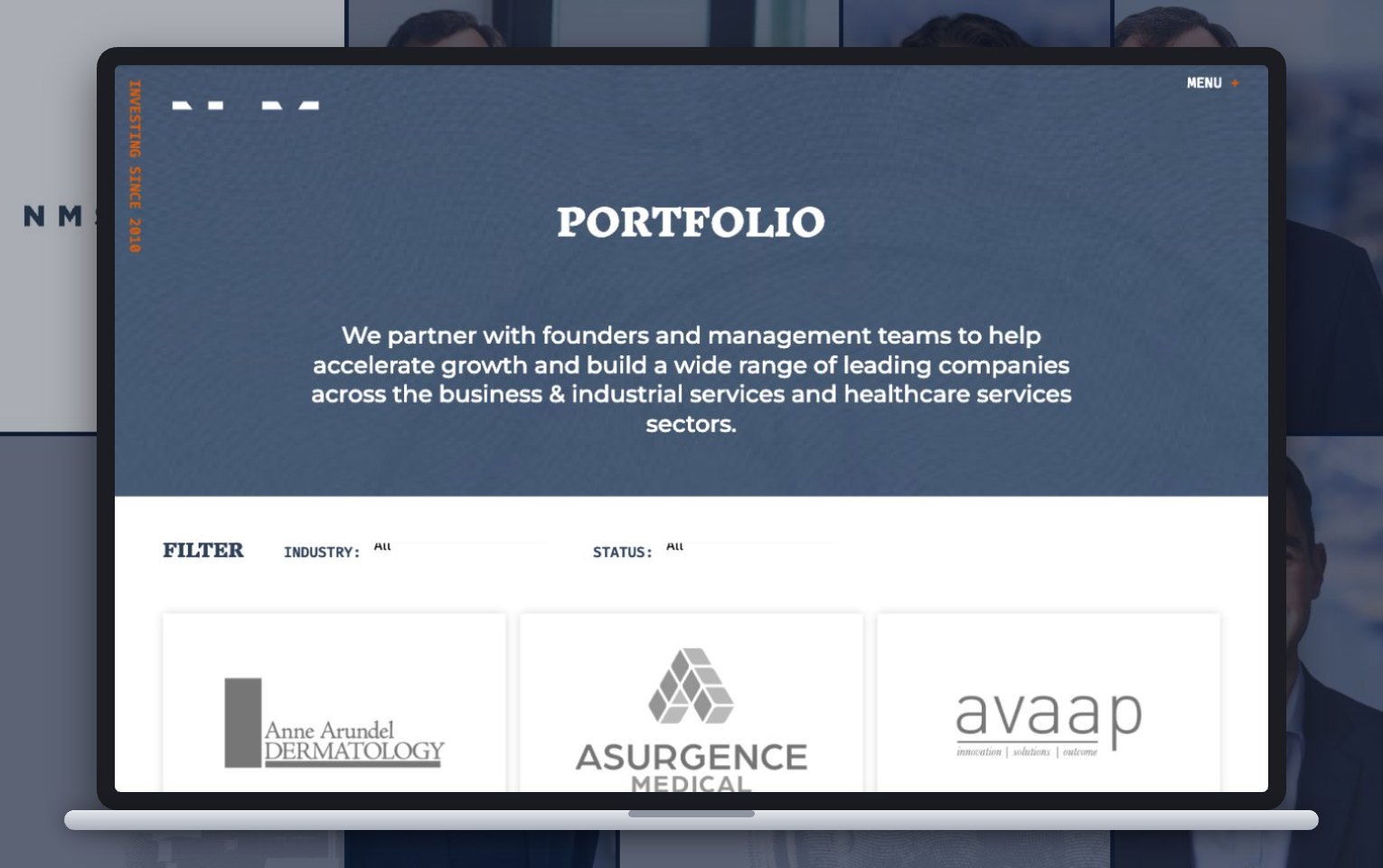 The NMS Capital portfolio page
