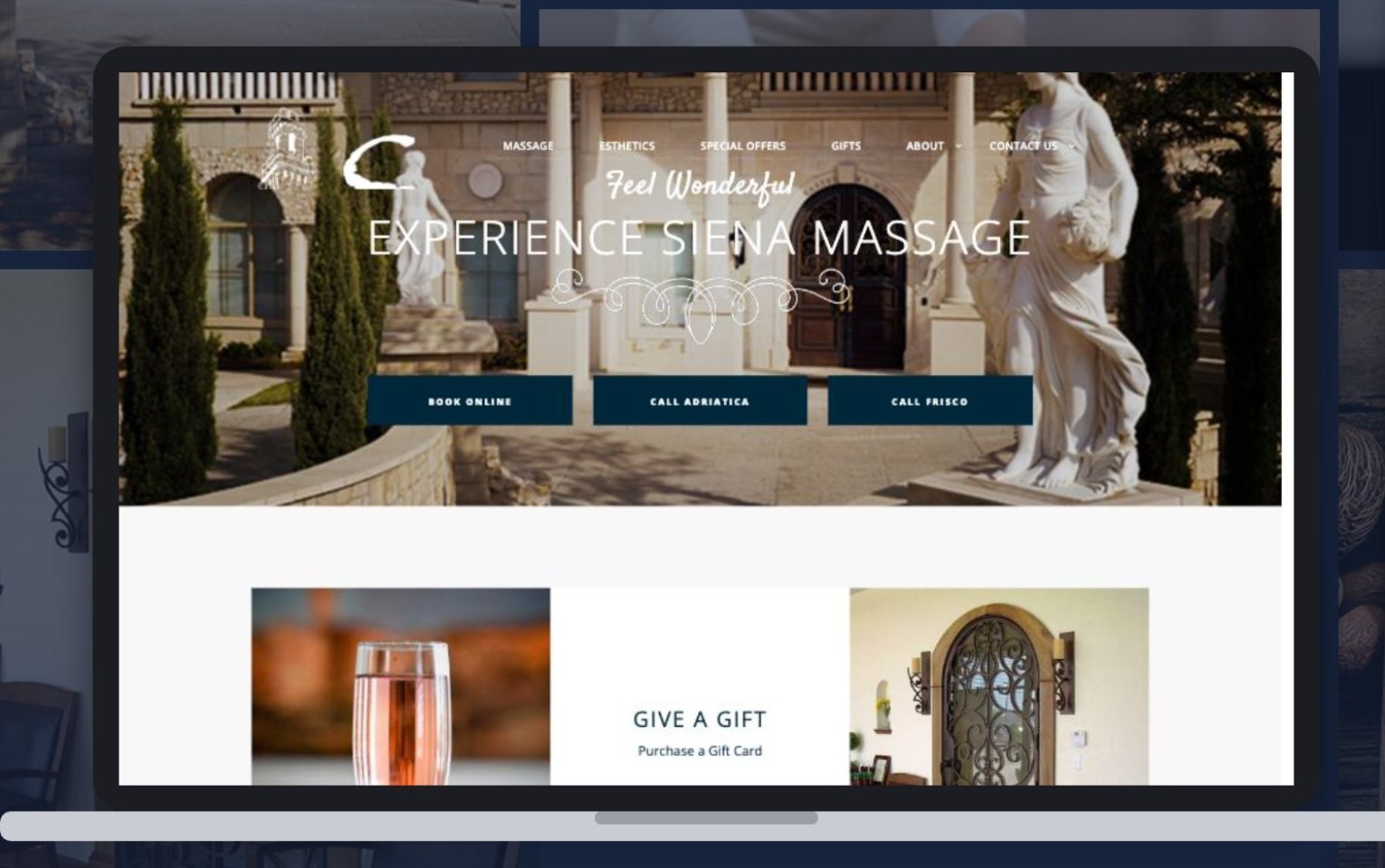 The Siena Massage website