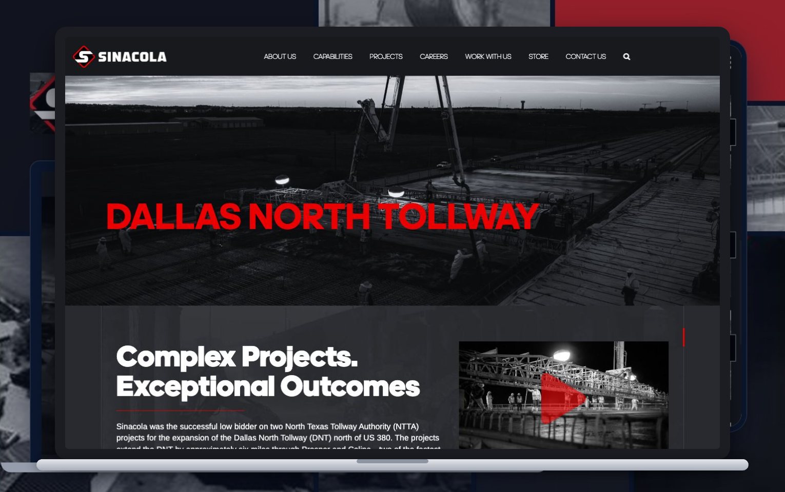 A Sinacola project page for the Dallas North Tollway