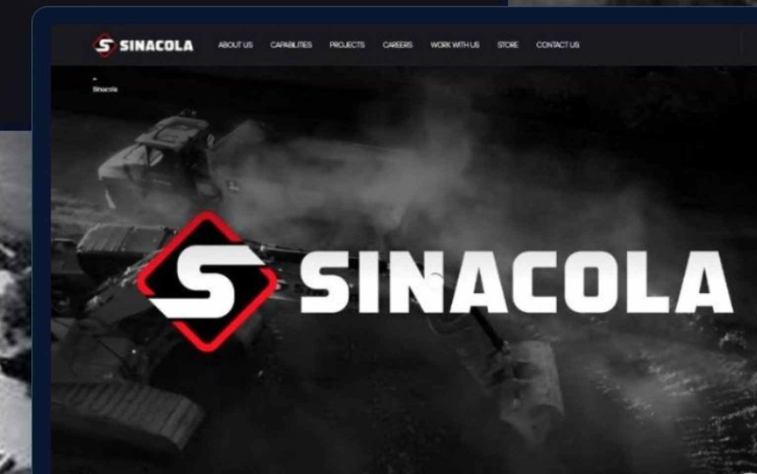 The Sinacola website home page