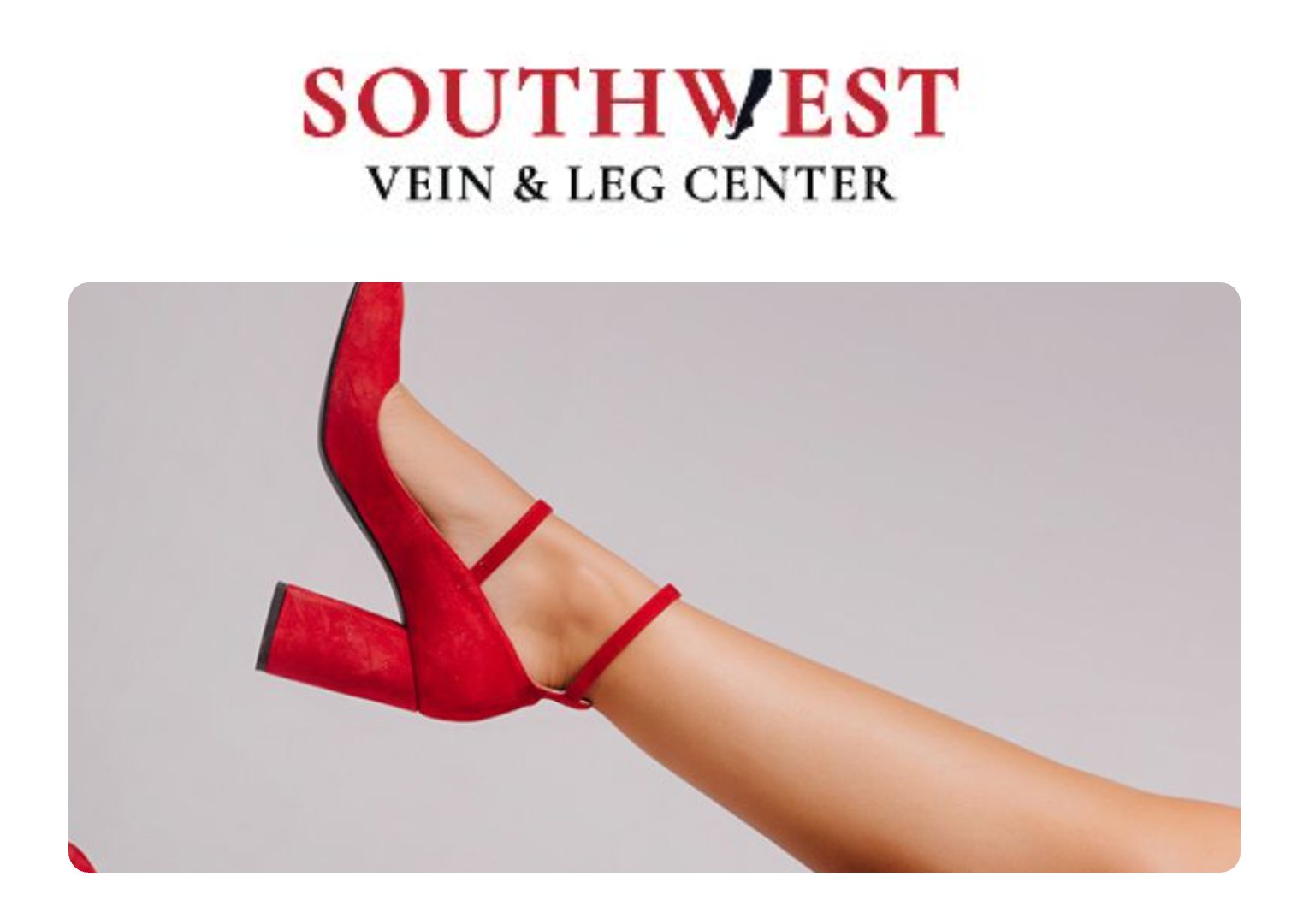 Southwest Vein & Leg logo and brand imagery